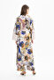 Patterned Satin Kimono - 4
