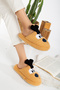 Women's Dog Figured Silent Sole Plush House Slippers - 2