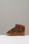 Women's Brown Ethnic Patterned Suede Laceless Boots - 2