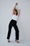 Buttoned, Wide Leg Casual Woven Trousers - 6
