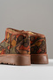 Women's Brown Ethnic Patterned Suede Laceless Boots - 7