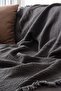 Anthracite 4 Layer Muslin Single Bedspread/Pique (160 X 200cm) - 3