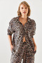 Women's Leopard Single Pocket Leopard Shirt 4729 60251793 - 8