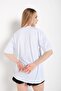 Women's White Oversize Berkeley Printed T-shirt - 5