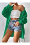 Women's Green Oversize Long Shirt - 4