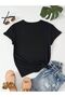 Women's Black Eye Printed Regular T-Shirt - 2
