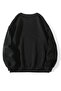 Women's Black Oversize Stay In Printed Sweatshirt - 2