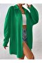 Women's Green Oversize Long Shirt