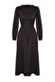 Black Waist Detailed Zara Crepe Dress
