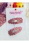 Miks Pink Glittery Loliw ترصيع 2 قطعة