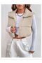 Zippered Inflatable Vest Beige