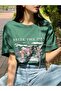 Women's Navy Blue Seize The Day Printed Oversize T-shirt - 6