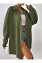 Women's Khaki Oversize Long Shirt