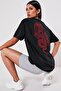 Black Unisex Oversize Dragon Printed T-shirt