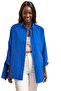 Women's Cobalt Blue Oversize Long Basic Shirt - 4
