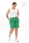 Plus Size New Season Elastic Waist Comfort Model Two Thread Combed Cotton Fabric Pocket Sports and Casual Shorts - 7