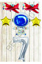 Best Space Themed Silver Number Foil Balloon Set Age 7