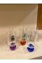 6 Pieces Coffee Side Glasses Colorful Crystal - 7