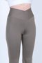 Women's Mink Spanish Flare High Waist Cross Belt Leggings Trousers - 3