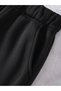 Women's Black 3-Thread Straight Elastic Waist and Leg Thermal Lined Jogger Sweatpants - 7