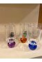 6 Pieces Coffee Side Glasses Colorful Crystal - 5