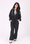 3-Piece Hooded Crop Jacket\Crop T-Shirt\Wide-Leg Bottoms-Girls' Tracksuit Set - 4