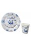 Mashallah Banner with Blue Evil Eye Beads - Mevlüt Ornaments - 2