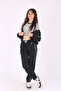 3-piece hooded crop jacket\crop t-shirt\ ribbed bottom-girl's tracksuit set