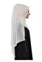 شال شيفون عملي يمكن ارتداؤه بدون إبر، كريمي، PS-11 - 2