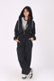 3-Piece Hooded Crop Jacket\Crop T-Shirt\Wide-Leg Bottoms-Girls' Tracksuit Set - 3
