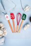 4-Piece Bamboo Silicone Spatula Set - Spoon, Stripper, Whisk Mini Spatula Set - 8