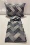 Teenager's Room and Children's Room Gray Zigzag Parquet Pattern Single Duvet Cover Set with Elastic Sheets - 5