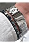 Silver Color Steel Strap Men's Wristwatch Bracelet Gift - 5