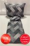 Teenager's Room and Children's Room Gray Zigzag Parquet Pattern Single Duvet Cover Set with Elastic Sheets