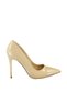 Women's Caramel Patent Leather Classic Heel Stiletto Evening Dress Office Heeled Shoes - 7