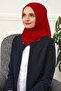 شال شيفون عملي يمكن ارتداؤه بدون إبر، أحمر، PS-11 - 3