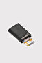 Black Automatic Card Holder Wallet with Maltese Mechanism Coin Compartment - 3