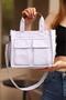 Women's Crossbody Bag with Canvas Pocket