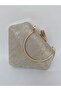 Women's Laser Gold Gold Evening Dress Clutch Portfolio Evening Bag - 4