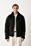Men's Regular Patterned Suede Coat
