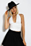 Neck Tie with Strapped Halter Collar Bluz / Crop - 4