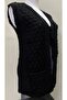 Women's Black Angora Lurex Knitted Vest - 2