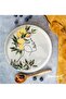 Nordic Cake Plate 22 cm Women's Figure Lemon Patterned Set of 6