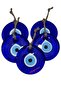 Glass Evil Eye 5 Pieces 10,5cm Glass Evil Eye Bead Wall Ornament Garden Ornament Wood Evil Eye Bead Gift - 4