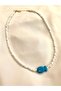 White Fish Necklace with Murano Glass Beads