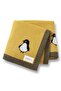 Knitted Baby Blanket for Baby Girl and Boy 85cm X85Cm Mustard Penguş