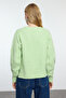 Mint Crop Basic Balon Kol Triko Kazak TWOAW25KZ00230 - 5