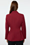 Bordo Fermuar Detaylı Dokuma Blazer Ceket TWOAW25BC00010 - 6