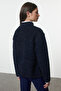 Navy Blue Plush Knitted Sports Sweatshirt Thmaw23Sw00021 - 10
