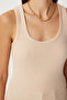 Women's Cream Ribbed Thick Strap Knitted Undershirt Hj00009 - 5